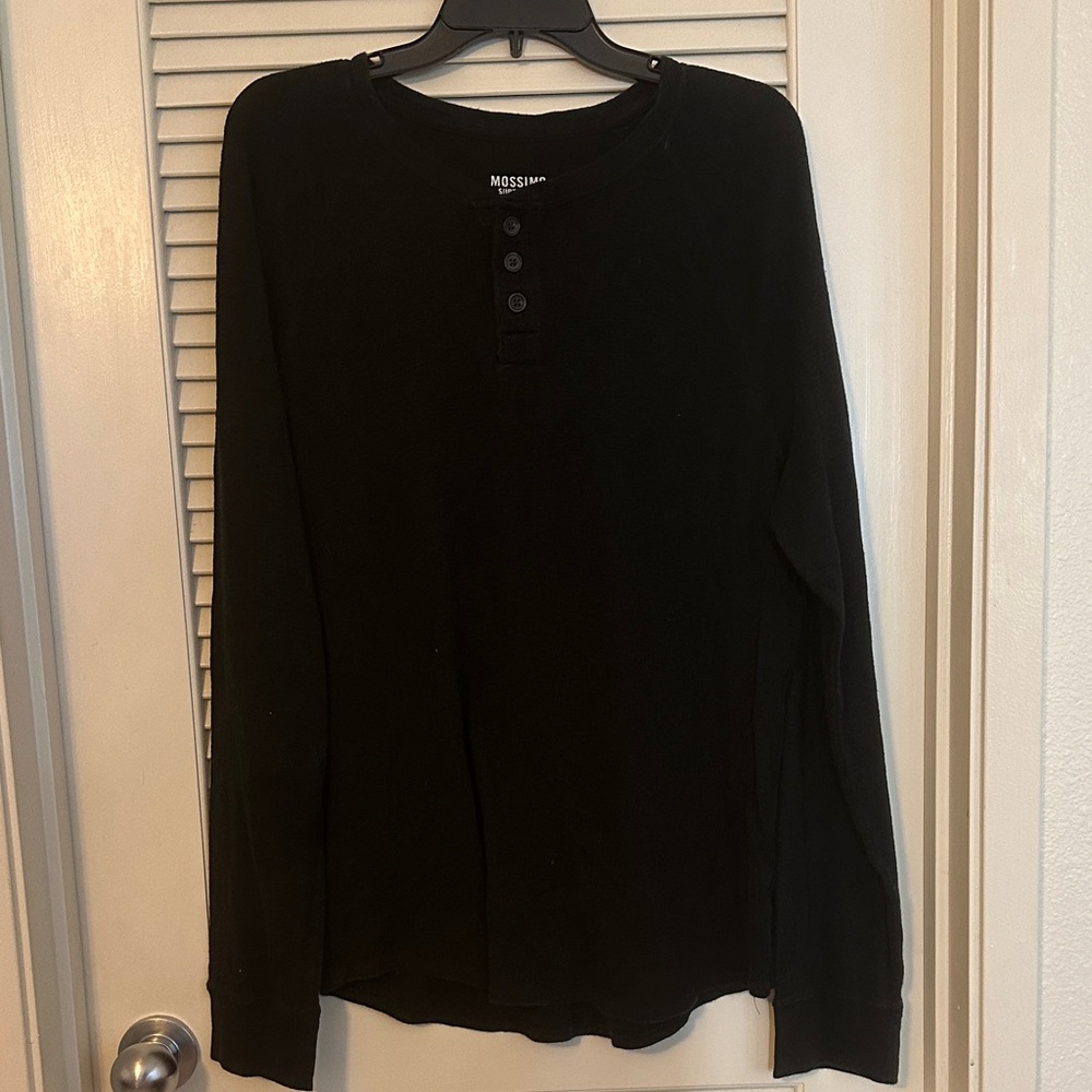 Mossimo Supply Co. Men's Dark Long Sleeve Henley